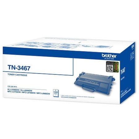 Brother TN-3467 Orijinal Siyah Toner – 12.000 Sayfa – L5200 Uyumlu