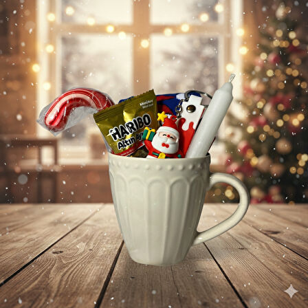 Krem Kupa Noel Baba Sürprizi