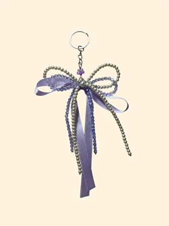 Lila Rüya Hediye Kutusu - Mavi Taşlı Kolye, İnci Detay ve Yeşil Çay İçerikli Zarif Kadın Hediye Seti