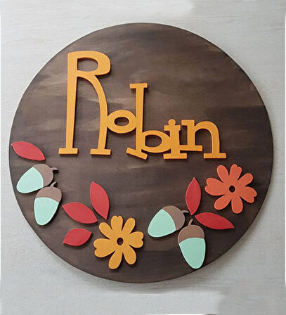 İsme Özel Tatlı Çocuk Odası Kapı Süsü