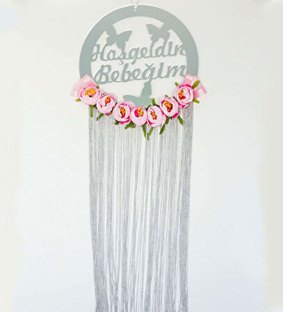 Pleksi Kapı Süsü Süslü İsimli Hoşgeldin Bebeğim