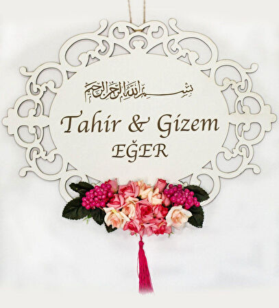 Ahşap Kapı Süsü İsme ve Ailelere Özel