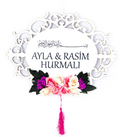 Ahşap Kapı Süsü İsme ve Ailelere Özel