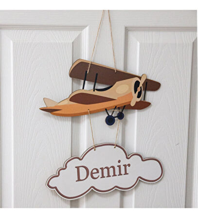 Meşgalem Planör ve Bulut Temalı Kişiye Özel Kapı Süsü