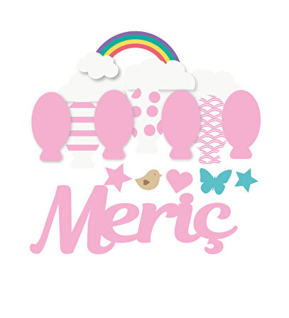 Kız Bebek Ahşap Kapı Süsü