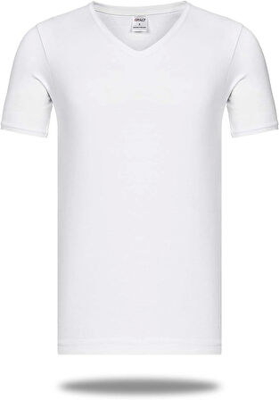 Star 206 Modal Yarım Kol V-Yaka T-Shirt Atlet