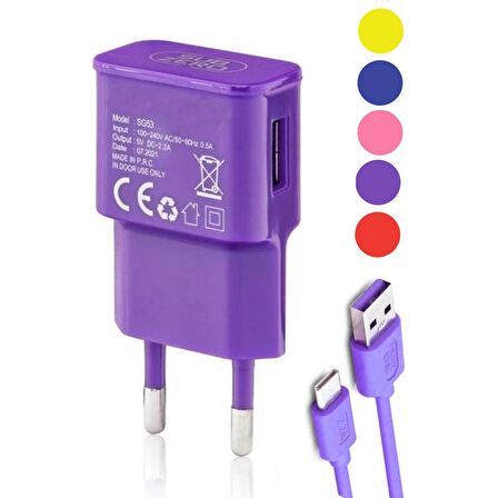 Subzero Type-C 5 Watt Hızlı Şarj Aleti Mor