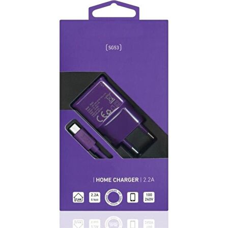 Subzero Type-C 5 Watt Hızlı Şarj Aleti Mor