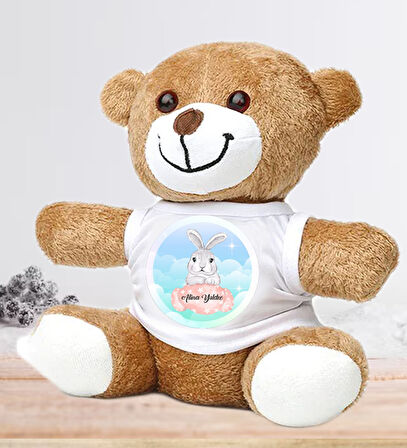 Kişiye Özel Bebek Kapı Süsü (Peluş Ayıcık Hediyeli) – Baby Shower / Hastane Odası