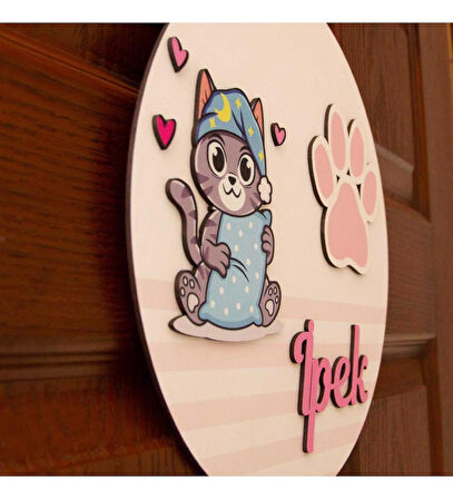 Kişiye Özel Bebek Kapı Süsü (Peluş Ayıcık Hediyeli) – Baby Shower / Hastane Odası