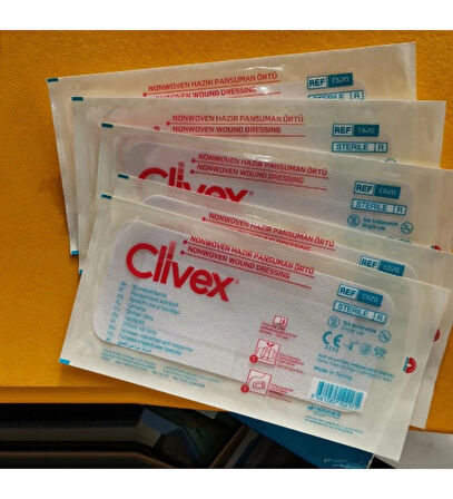Clivex 9 x 20 cm Steril Hazır Pansuman Yara Örtüsü 10 adet