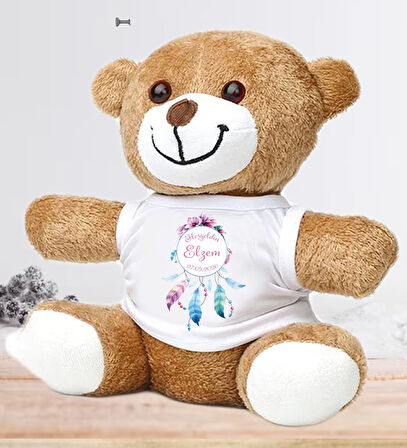 Kişiye Özel Bebek Kapı Süsü (Peluş Ayıcık Hediyeli) – Baby Shower / Hastane Odası