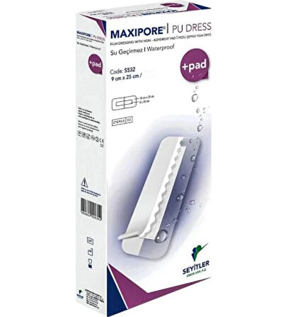 Maxipore Pu Dress Pedli Şeffaf Film Örtü Su Geçirmez 9 x 25 cm 25'Li 1 Kutu
