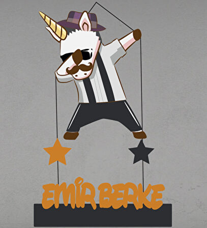 Meşgalem Cool Zürafa Temalı Kişiye Özel Kapı Süsü