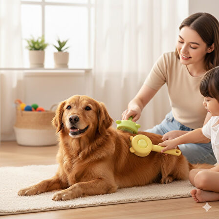 Metal Dişli, Kendini temizleyen, Evcil Hayvan Bakım Fırçası