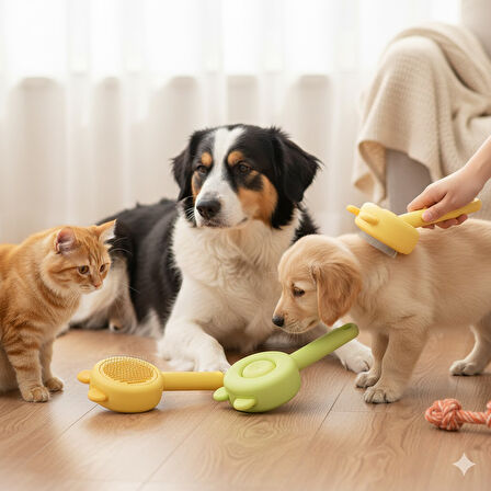 Metal Dişli, Kendini temizleyen, Evcil Hayvan Bakım Fırçası