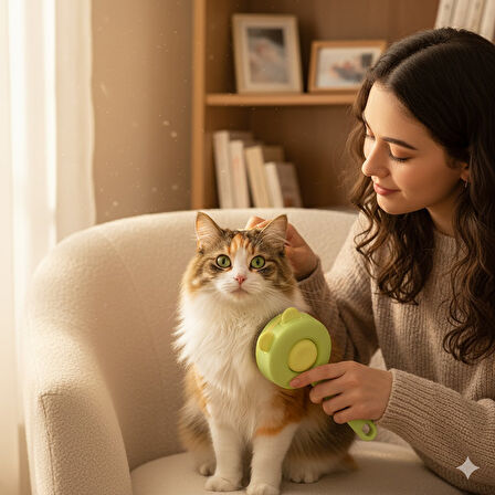 Metal Dişli, Kendini temizleyen, Evcil Hayvan Bakım Fırçası