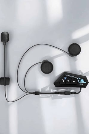 Mey İthalat® Kask Kulaklığı Motosiklet Intercom Interkom Dinleme Konuşma Özellikli Su Geçirmez