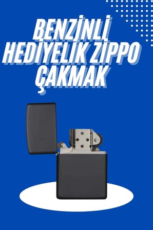 Mey İthalat® Doldurulabilir Siyah Benzinli Çakmak Metalik