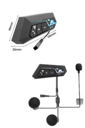 Mey İthalat® Yeni Nesil Dinleme Ve Konuşma Özellikli Intercom Kask Kulaklığı 5.0 Bluetooth