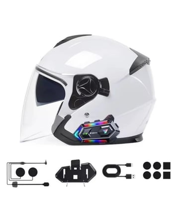 Mey İthalat® Bluetooth 5.3 Motosiklet Kask Intercom Gürültü Engelleyici Su Geçirmez Kulaklık