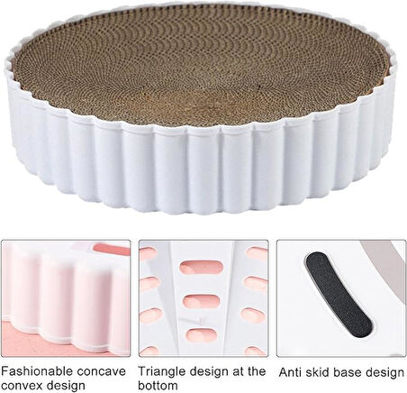 Kedi tırmalama yatağı, aşınmaya dayanıklı yuvarlak oluklu kağıt