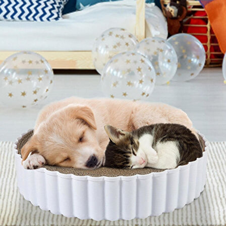 Kedi tırmalama yatağı, aşınmaya dayanıklı yuvarlak oluklu kağıt