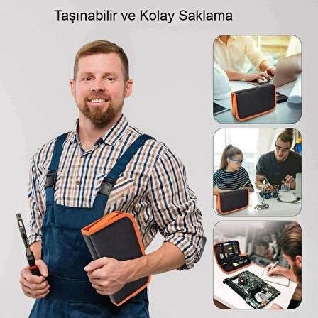 60W Ayarlanabilir Elektrikli Havya Kiti Full Lehim Seti Dijital Multimetre Taşıma Çantalı DIY Onarım Aracı