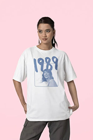 Retro Şarkıcı Taylor Swift Baskılı Unisex Oversize Tişört