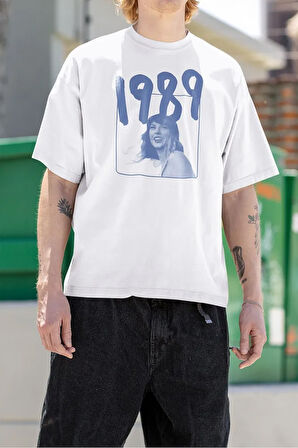 Retro Şarkıcı Taylor Swift Baskılı Unisex Oversize Tişört