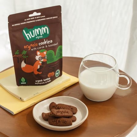 Organik Vegan Keçiboynuzlu ve Fındıklı Kurabiye - 3 Adet
