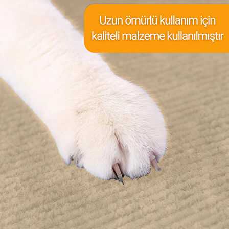 Beylini Kedi Tırmalama Halısı Yapışkanlı Her Yüzeye Uygulanabilir Kesilebilir Mobilya Koruyucu Mat (40X50)