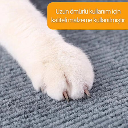 Beylini Kedi Tırmalama Halısı Yapışkanlı Her Yüzeye Uygulanabilir Kesilebilir Mobilya Koruyucu Mat (40X50)