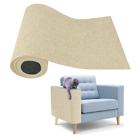 Beylini Kedi Tırmalama Halısı Yapışkanlı Her Yüzeye Uygulanabilir Kesilebilir Mobilya Koruyucu Mat (40X50)