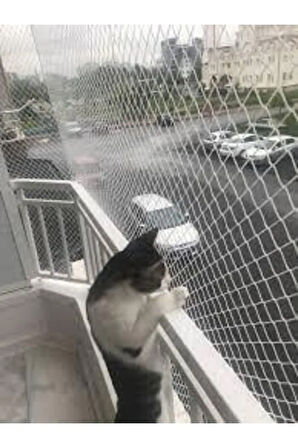 2,50 X 8 Balkon Kedi Koruma Ağı Balkon Kedi Güvenlik Filesi Balkon Kapatma Ağı Kuş Önleme 