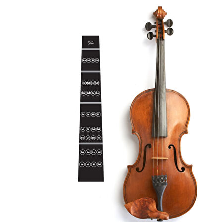 3\4 keman-nota-etiket-kolay öğrenme-sticker-klavye-çıkartma-violin-keman aksesuar