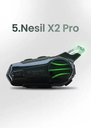 kemborn X2 Pro Kask Kulaklık Intercom Seti 1 Adet 2 Kişilik Intrekom Bluetooth seti . 5. Nesil