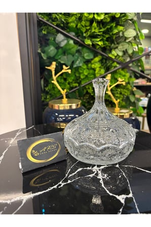 Bohemia Kristal Kapaklı Şekerlik, Sunumluk, Cam Kesme Kapaklı Kase, Kristal Kesme, Hediyelik
