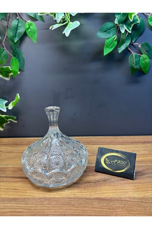 Bohemia Kristal Kapaklı Şekerlik, Sunumluk, Cam Kesme Kapaklı Kase, Kristal Kesme, Hediyelik