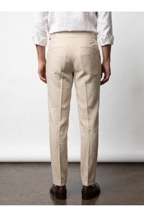 Premium Keten Old Money Pantolon - Sade ve Şık