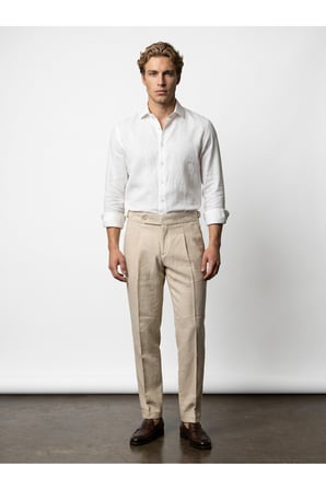 Premium Keten Old Money Pantolon - Sade ve Şık