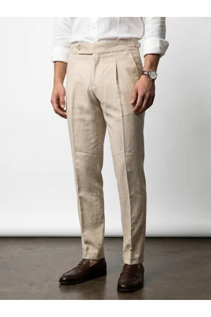 Premium Keten Old Money Pantolon - Sade ve Şık