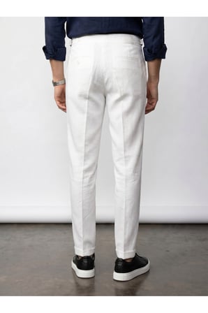 Premium Keten Old Money Pantolon - Sade ve Şık
