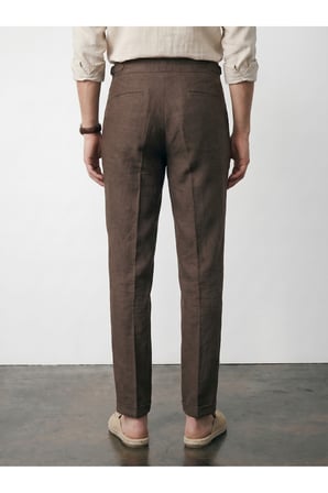 Premium Keten Old Money Pantolon - Sade ve Şık
