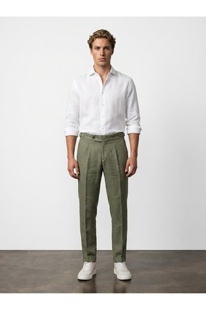 Premium Keten Old Money Pantolon - Sade ve Şık