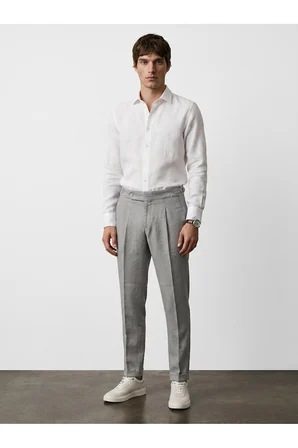 Premium Keten Old Money Pantolon - Sade ve Şık