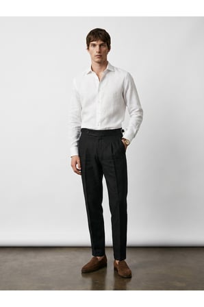 Premium Keten Old Money Pantolon - Sade ve Şık