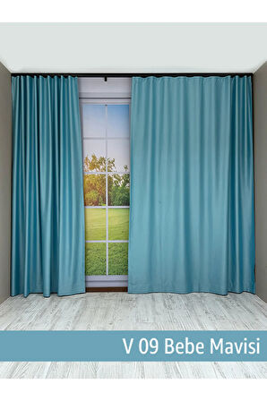 Donatti Bebe Mavisi Star Blackout Pilesiz Tek Kanat Fon Perde