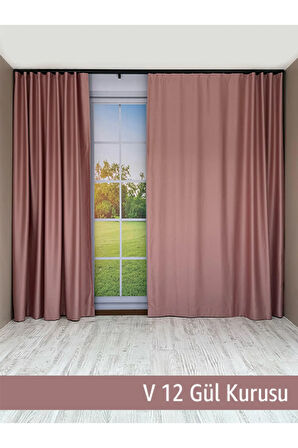 Donatti Gül Kurusu Star Blackout Pilesiz Tek Kanat Fon Perde