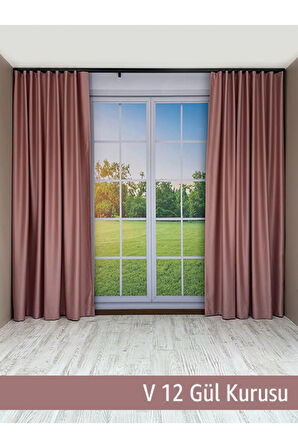 Donatti Gül Kurusu Star Blackout Pilesiz Tek Kanat Fon Perde